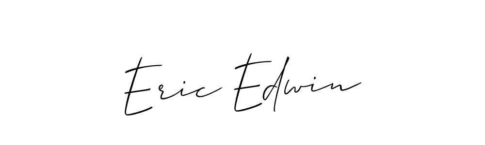 Use a signature maker to create a handwritten signature online. With this signature software, you can design (Allison_Script) your own signature for name Eric Edwin. Eric Edwin signature style 2 images and pictures png