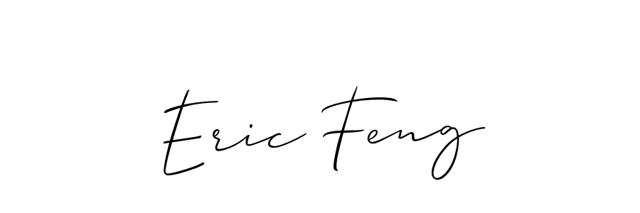 How to make Eric Feng name signature. Use Allison_Script style for creating short signs online. This is the latest handwritten sign. Eric Feng signature style 2 images and pictures png