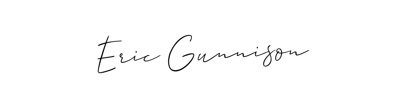 You should practise on your own different ways (Allison_Script) to write your name (Eric Gunnison) in signature. don't let someone else do it for you. Eric Gunnison signature style 2 images and pictures png