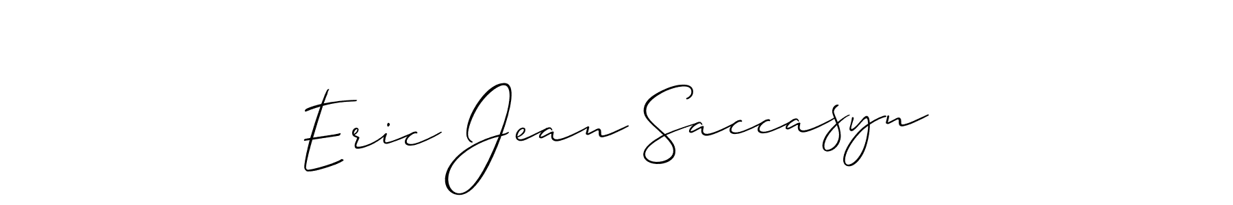 Also we have Eric Jean Saccasyn name is the best signature style. Create professional handwritten signature collection using Allison_Script autograph style. Eric Jean Saccasyn signature style 2 images and pictures png