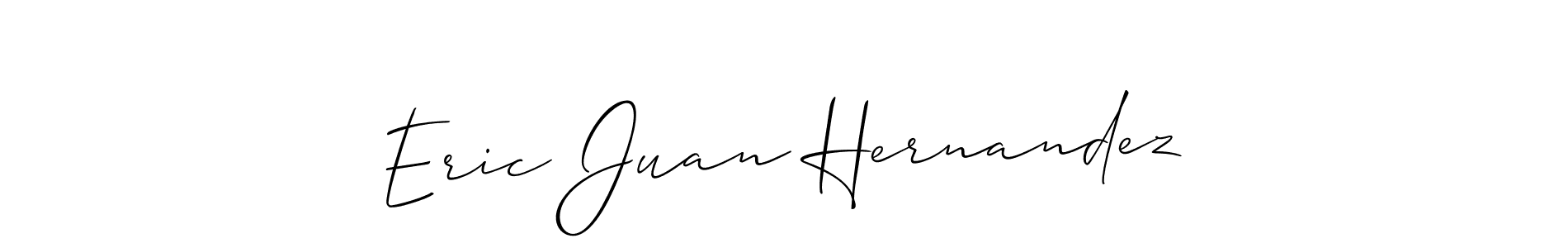 Use a signature maker to create a handwritten signature online. With this signature software, you can design (Allison_Script) your own signature for name Eric Juan Hernandez. Eric Juan Hernandez signature style 2 images and pictures png