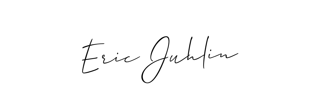 Eric Juhlin stylish signature style. Best Handwritten Sign (Allison_Script) for my name. Handwritten Signature Collection Ideas for my name Eric Juhlin. Eric Juhlin signature style 2 images and pictures png