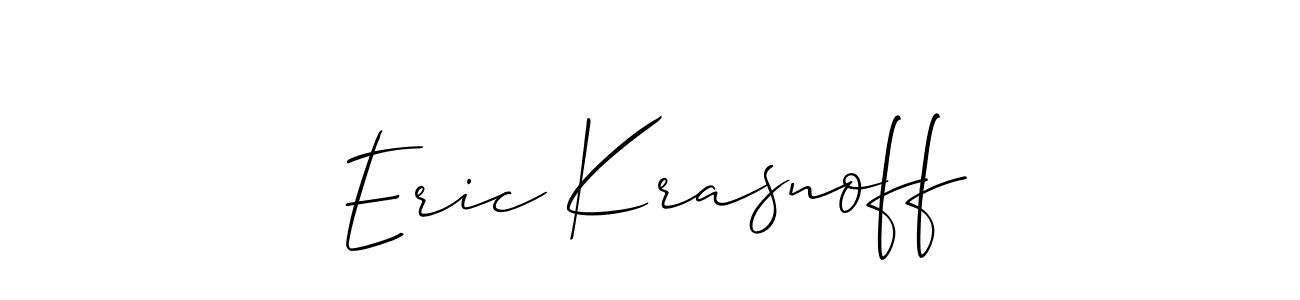 How to make Eric Krasnoff name signature. Use Allison_Script style for creating short signs online. This is the latest handwritten sign. Eric Krasnoff signature style 2 images and pictures png