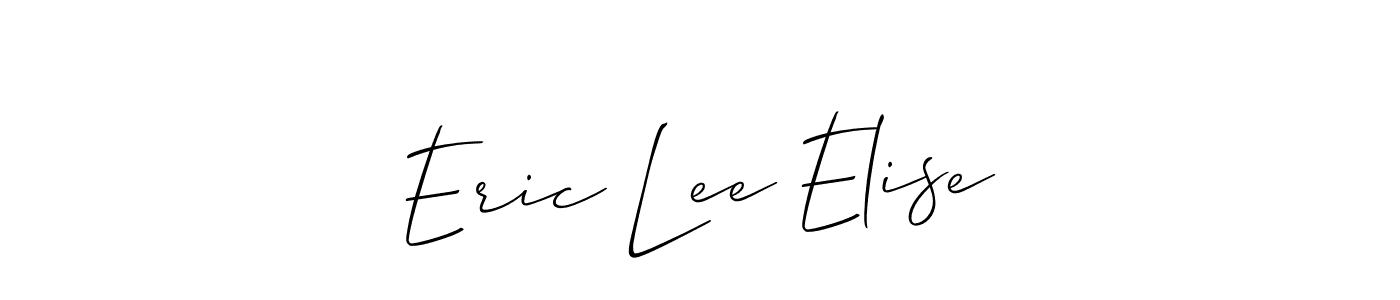 Best and Professional Signature Style for Eric Lee Elise. Allison_Script Best Signature Style Collection. Eric Lee Elise signature style 2 images and pictures png