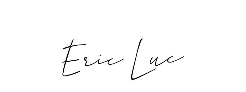 How to make Eric Luc signature? Allison_Script is a professional autograph style. Create handwritten signature for Eric Luc name. Eric Luc signature style 2 images and pictures png