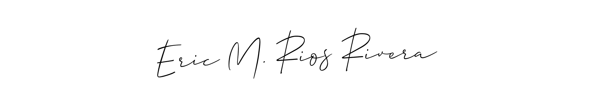 This is the best signature style for the Eric M. Rios Rivera name. Also you like these signature font (Allison_Script). Mix name signature. Eric M. Rios Rivera signature style 2 images and pictures png