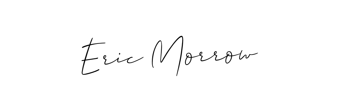 You should practise on your own different ways (Allison_Script) to write your name (Eric Morrow) in signature. don't let someone else do it for you. Eric Morrow signature style 2 images and pictures png