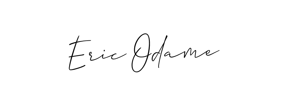 The best way (Allison_Script) to make a short signature is to pick only two or three words in your name. The name Eric Odame include a total of six letters. For converting this name. Eric Odame signature style 2 images and pictures png