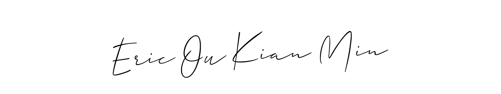 See photos of Eric Ou Kian Min official signature by Spectra . Check more albums & portfolios. Read reviews & check more about Allison_Script font. Eric Ou Kian Min signature style 2 images and pictures png