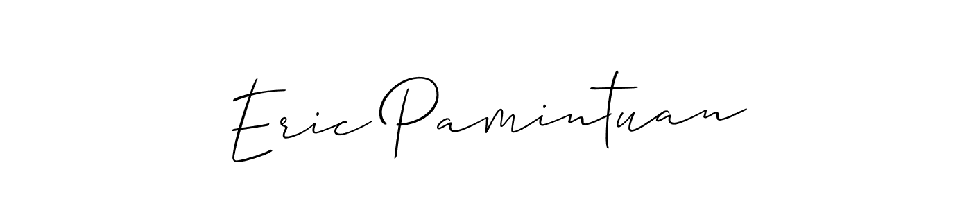 How to make Eric Pamintuan name signature. Use Allison_Script style for creating short signs online. This is the latest handwritten sign. Eric Pamintuan signature style 2 images and pictures png