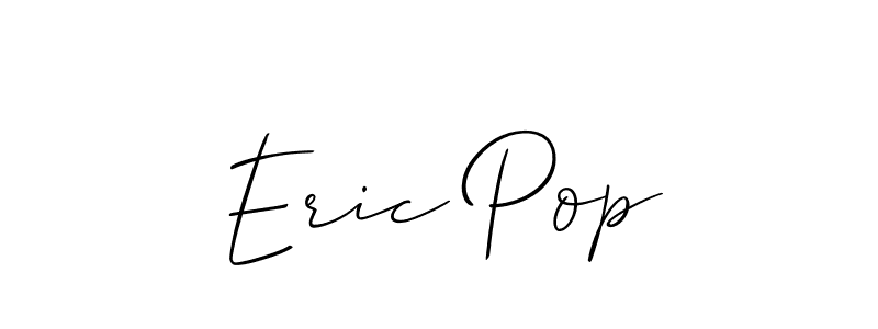 Allison_Script is a professional signature style that is perfect for those who want to add a touch of class to their signature. It is also a great choice for those who want to make their signature more unique. Get Eric Pop name to fancy signature for free. Eric Pop signature style 2 images and pictures png