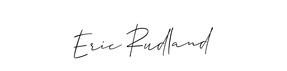 Design your own signature with our free online signature maker. With this signature software, you can create a handwritten (Allison_Script) signature for name Eric Rudland. Eric Rudland signature style 2 images and pictures png
