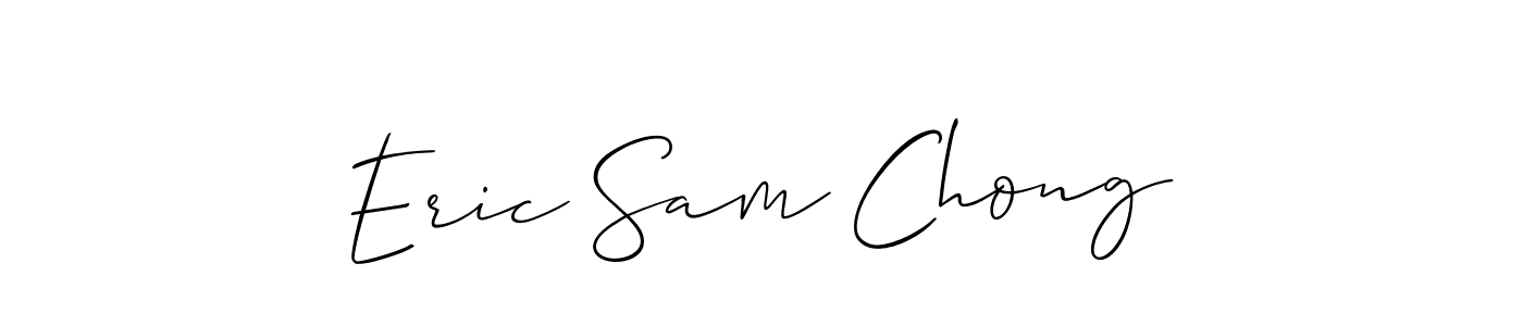 Make a short Eric Sam Chong signature style. Manage your documents anywhere anytime using Allison_Script. Create and add eSignatures, submit forms, share and send files easily. Eric Sam Chong signature style 2 images and pictures png