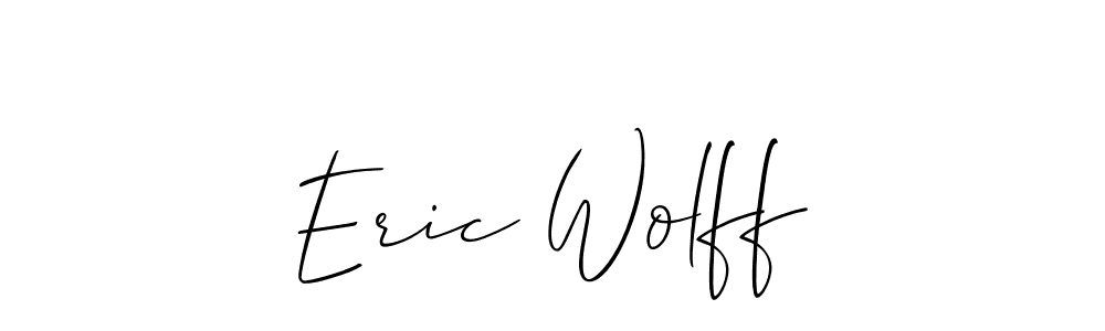 if you are searching for the best signature style for your name Eric Wolff. so please give up your signature search. here we have designed multiple signature styles  using Allison_Script. Eric Wolff signature style 2 images and pictures png