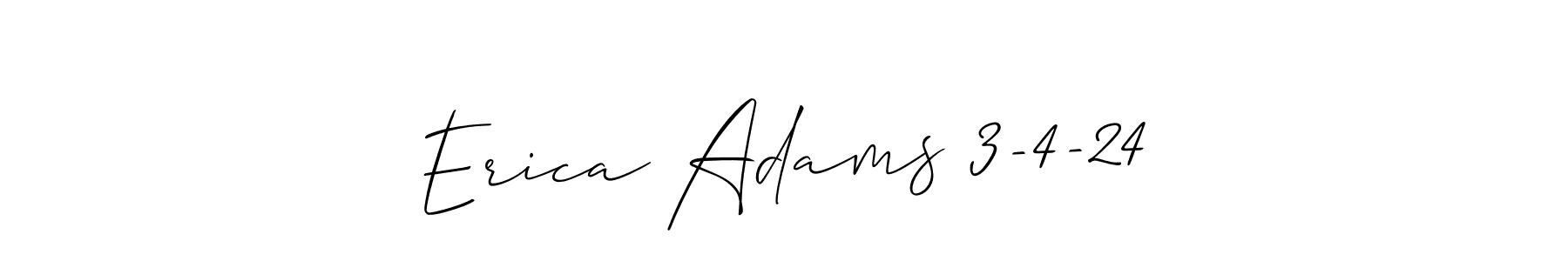 Check out images of Autograph of Erica Adams 3-4-24 name. Actor Erica Adams 3-4-24 Signature Style. Allison_Script is a professional sign style online. Erica Adams 3-4-24 signature style 2 images and pictures png