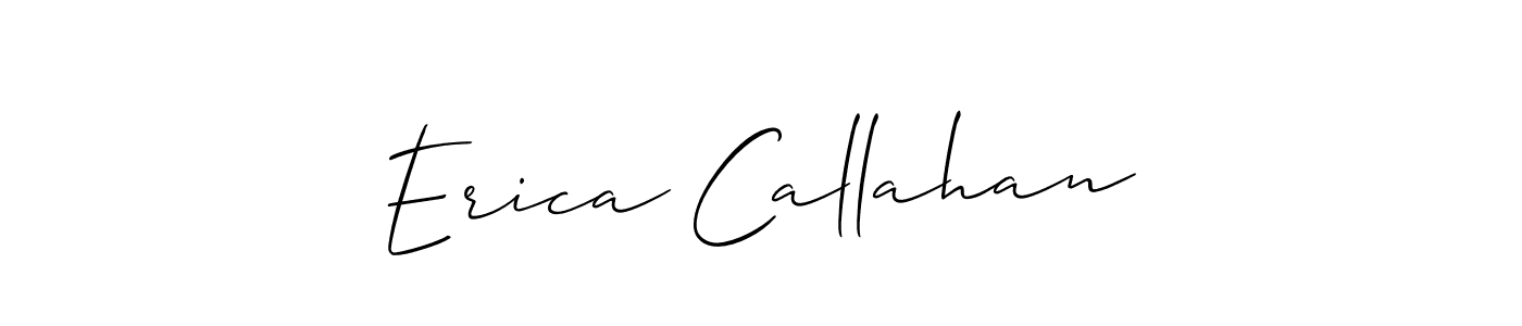 The best way (Allison_Script) to make a short signature is to pick only two or three words in your name. The name Erica Callahan include a total of six letters. For converting this name. Erica Callahan signature style 2 images and pictures png