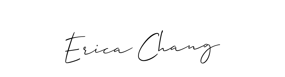 How to make Erica Chang name signature. Use Allison_Script style for creating short signs online. This is the latest handwritten sign. Erica Chang signature style 2 images and pictures png