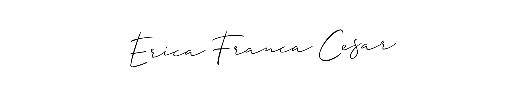 Also You can easily find your signature by using the search form. We will create Erica Franca Cesar name handwritten signature images for you free of cost using Allison_Script sign style. Erica Franca Cesar signature style 2 images and pictures png
