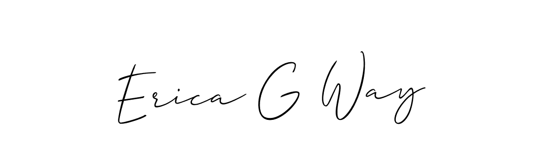 Make a beautiful signature design for name Erica G Way. Use this online signature maker to create a handwritten signature for free. Erica G Way signature style 2 images and pictures png