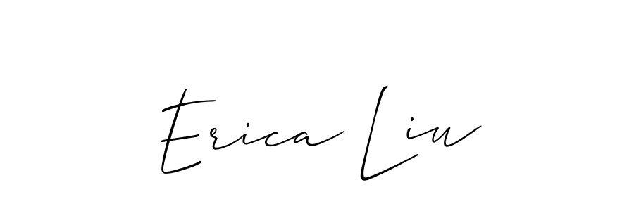 It looks lik you need a new signature style for name Erica Liu. Design unique handwritten (Allison_Script) signature with our free signature maker in just a few clicks. Erica Liu signature style 2 images and pictures png