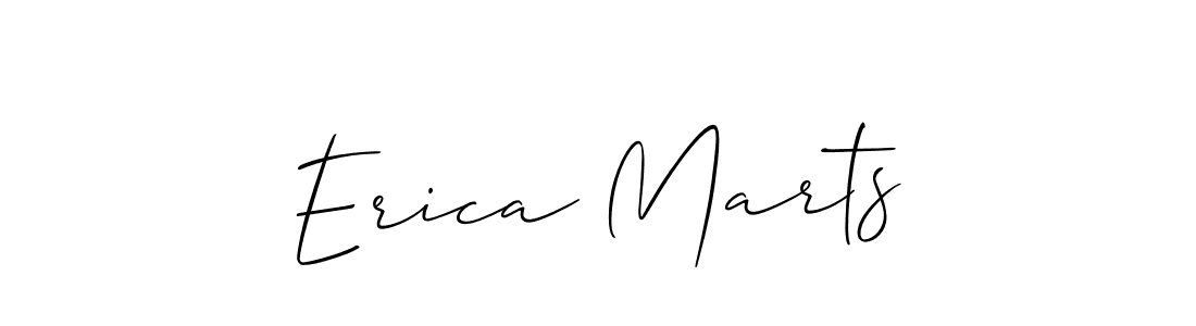 How to make Erica Marts name signature. Use Allison_Script style for creating short signs online. This is the latest handwritten sign. Erica Marts signature style 2 images and pictures png