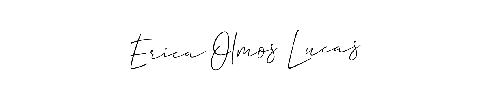 if you are searching for the best signature style for your name Erica Olmos Lucas. so please give up your signature search. here we have designed multiple signature styles  using Allison_Script. Erica Olmos Lucas signature style 2 images and pictures png