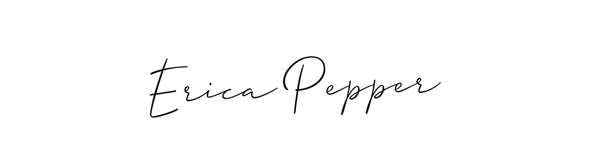 How to make Erica Pepper name signature. Use Allison_Script style for creating short signs online. This is the latest handwritten sign. Erica Pepper signature style 2 images and pictures png