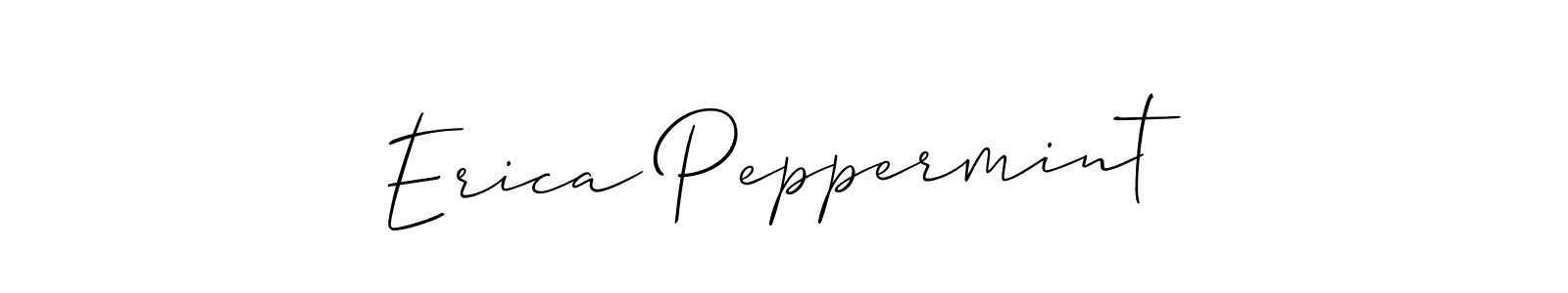 Erica Peppermint stylish signature style. Best Handwritten Sign (Allison_Script) for my name. Handwritten Signature Collection Ideas for my name Erica Peppermint. Erica Peppermint signature style 2 images and pictures png