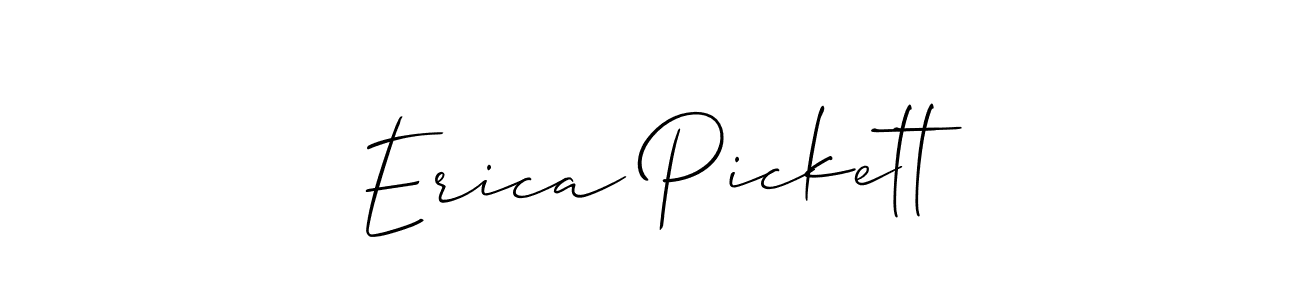 The best way (Allison_Script) to make a short signature is to pick only two or three words in your name. The name Erica Pickett include a total of six letters. For converting this name. Erica Pickett signature style 2 images and pictures png