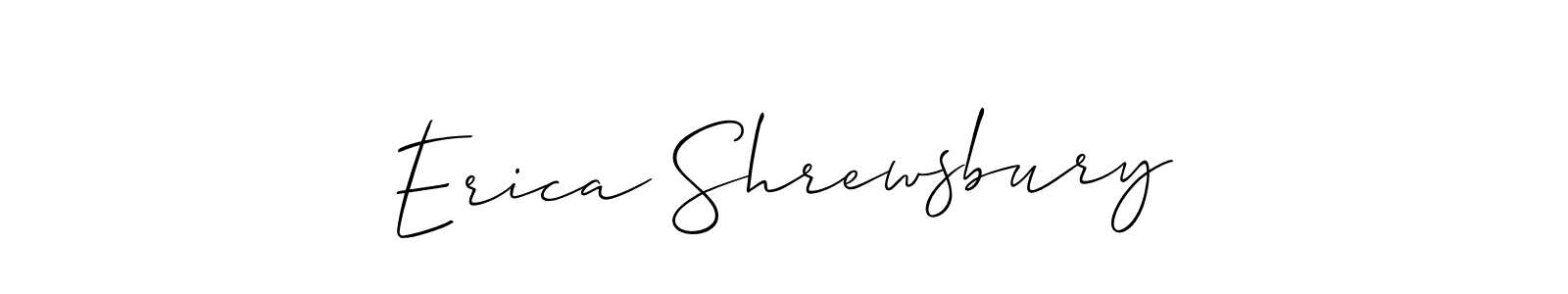 The best way (Allison_Script) to make a short signature is to pick only two or three words in your name. The name Erica Shrewsbury include a total of six letters. For converting this name. Erica Shrewsbury signature style 2 images and pictures png