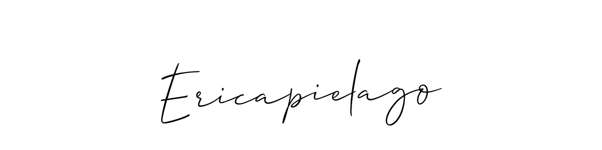 How to make Ericapielago signature? Allison_Script is a professional autograph style. Create handwritten signature for Ericapielago name. Ericapielago signature style 2 images and pictures png