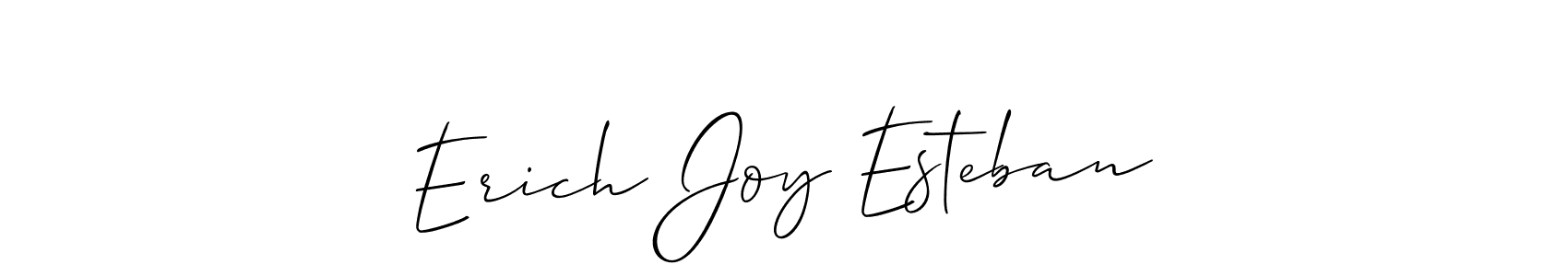 Use a signature maker to create a handwritten signature online. With this signature software, you can design (Allison_Script) your own signature for name Erich Joy Esteban. Erich Joy Esteban signature style 2 images and pictures png