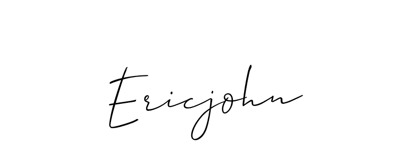 How to make Ericjohn signature? Allison_Script is a professional autograph style. Create handwritten signature for Ericjohn name. Ericjohn signature style 2 images and pictures png