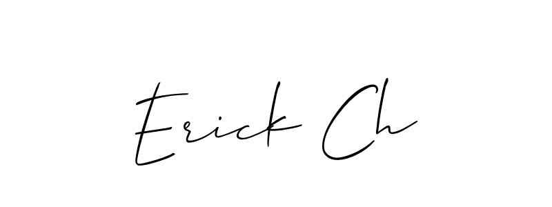 Make a beautiful signature design for name Erick Ch. With this signature (Allison_Script) style, you can create a handwritten signature for free. Erick Ch signature style 2 images and pictures png