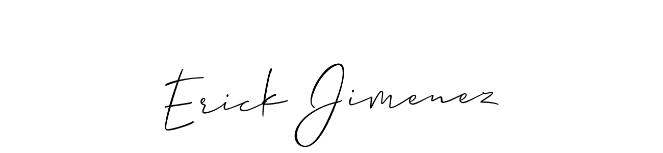 How to make Erick Jimenez name signature. Use Allison_Script style for creating short signs online. This is the latest handwritten sign. Erick Jimenez signature style 2 images and pictures png