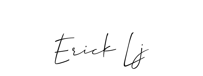 Similarly Allison_Script is the best handwritten signature design. Signature creator online .You can use it as an online autograph creator for name Erick Lj. Erick Lj signature style 2 images and pictures png