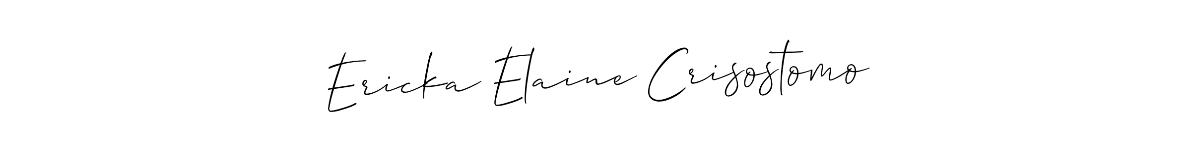Also we have Ericka Elaine Crisostomo name is the best signature style. Create professional handwritten signature collection using Allison_Script autograph style. Ericka Elaine Crisostomo signature style 2 images and pictures png