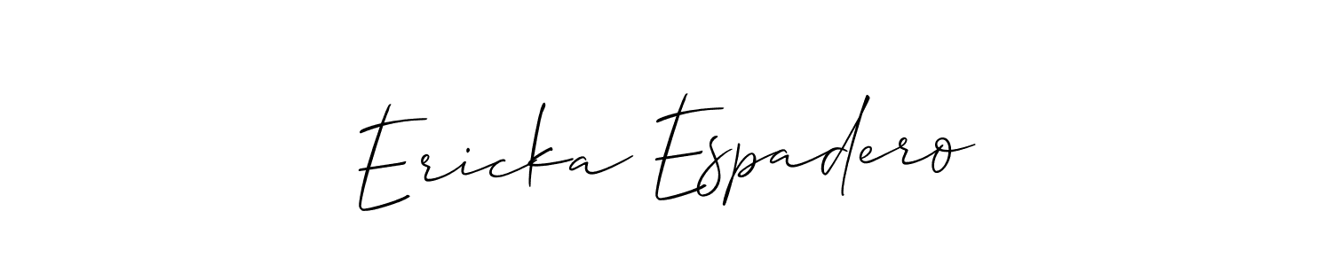 if you are searching for the best signature style for your name Ericka Espadero. so please give up your signature search. here we have designed multiple signature styles  using Allison_Script. Ericka Espadero signature style 2 images and pictures png