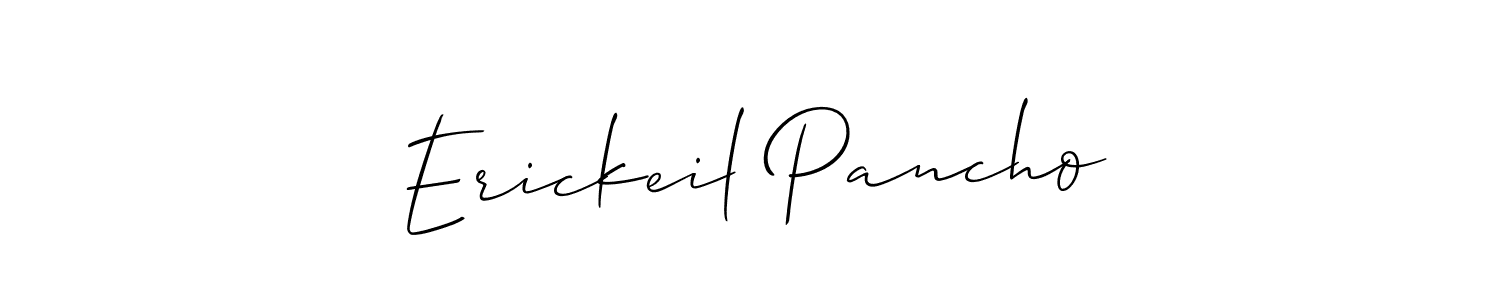 Design your own signature with our free online signature maker. With this signature software, you can create a handwritten (Allison_Script) signature for name Erickeil Pancho. Erickeil Pancho signature style 2 images and pictures png