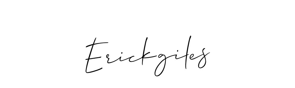 Design your own signature with our free online signature maker. With this signature software, you can create a handwritten (Allison_Script) signature for name Erickgiles. Erickgiles signature style 2 images and pictures png