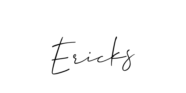 Make a beautiful signature design for name Ericks. With this signature (Allison_Script) style, you can create a handwritten signature for free. Ericks signature style 2 images and pictures png