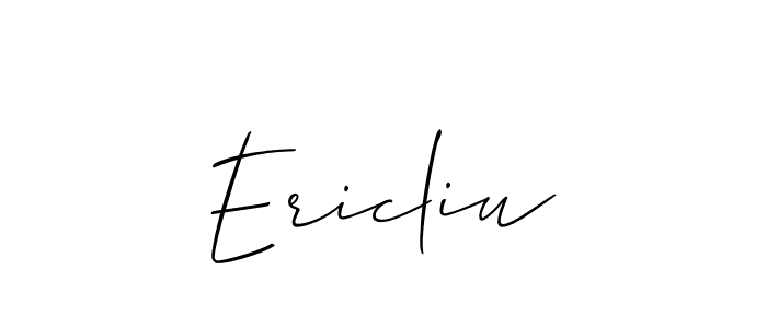 How to make Ericliu signature? Allison_Script is a professional autograph style. Create handwritten signature for Ericliu name. Ericliu signature style 2 images and pictures png