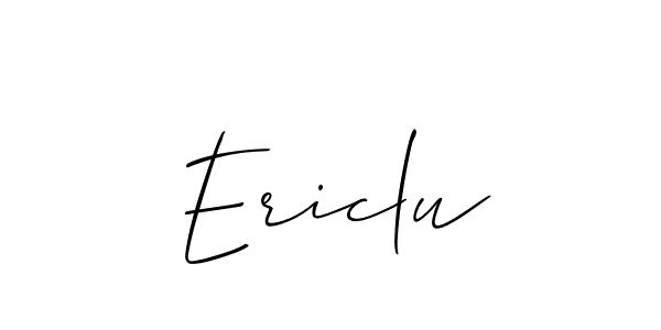 Best and Professional Signature Style for Ericlu. Allison_Script Best Signature Style Collection. Ericlu signature style 2 images and pictures png