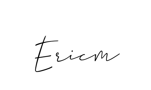 Design your own signature with our free online signature maker. With this signature software, you can create a handwritten (Allison_Script) signature for name Ericm. Ericm signature style 2 images and pictures png