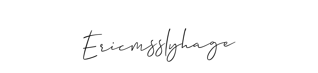 How to make Ericmsslyhage signature? Allison_Script is a professional autograph style. Create handwritten signature for Ericmsslyhage name. Ericmsslyhage signature style 2 images and pictures png