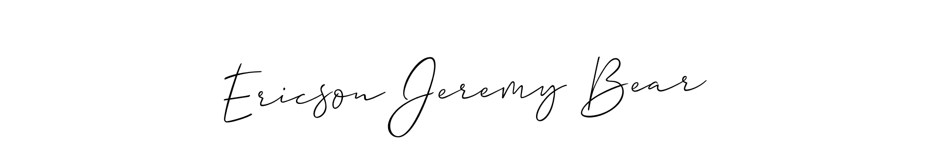 Ericson Jeremy Bear stylish signature style. Best Handwritten Sign (Allison_Script) for my name. Handwritten Signature Collection Ideas for my name Ericson Jeremy Bear. Ericson Jeremy Bear signature style 2 images and pictures png