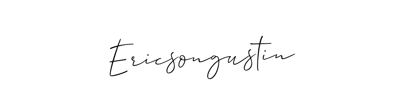 It looks lik you need a new signature style for name Ericsongustin. Design unique handwritten (Allison_Script) signature with our free signature maker in just a few clicks. Ericsongustin signature style 2 images and pictures png