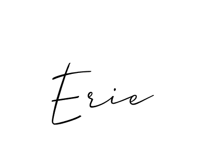 The best way (Allison_Script) to make a short signature is to pick only two or three words in your name. The name Erie include a total of six letters. For converting this name. Erie signature style 2 images and pictures png