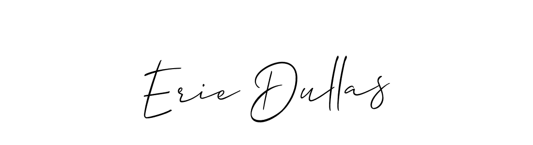 Use a signature maker to create a handwritten signature online. With this signature software, you can design (Allison_Script) your own signature for name Erie Dullas. Erie Dullas signature style 2 images and pictures png