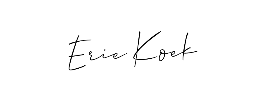 Make a beautiful signature design for name Erie Koek. Use this online signature maker to create a handwritten signature for free. Erie Koek signature style 2 images and pictures png